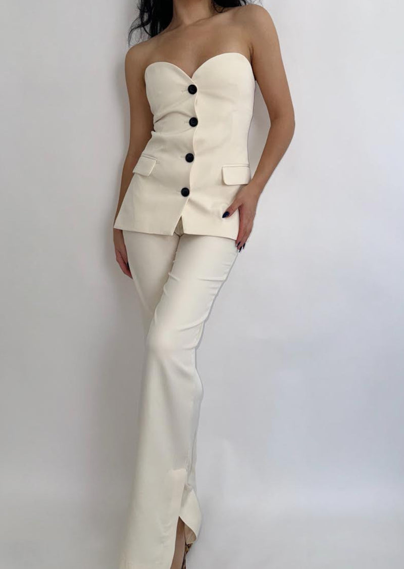 Strapless Vest and Pants Set